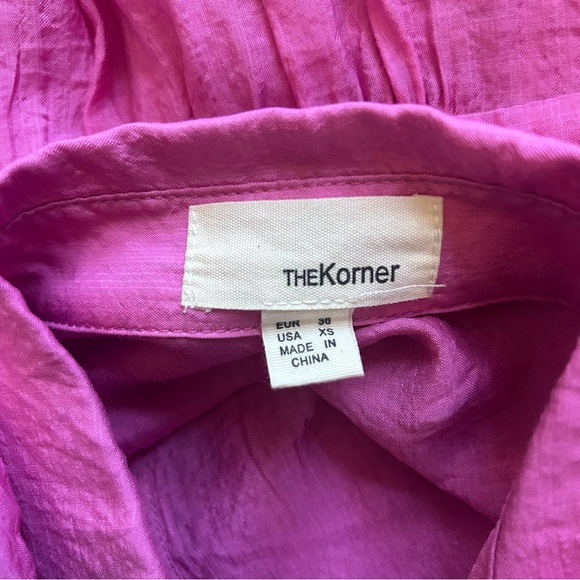 TheKorner Pink Long Sleeve Button Up Blouse - Picture 3 of 5